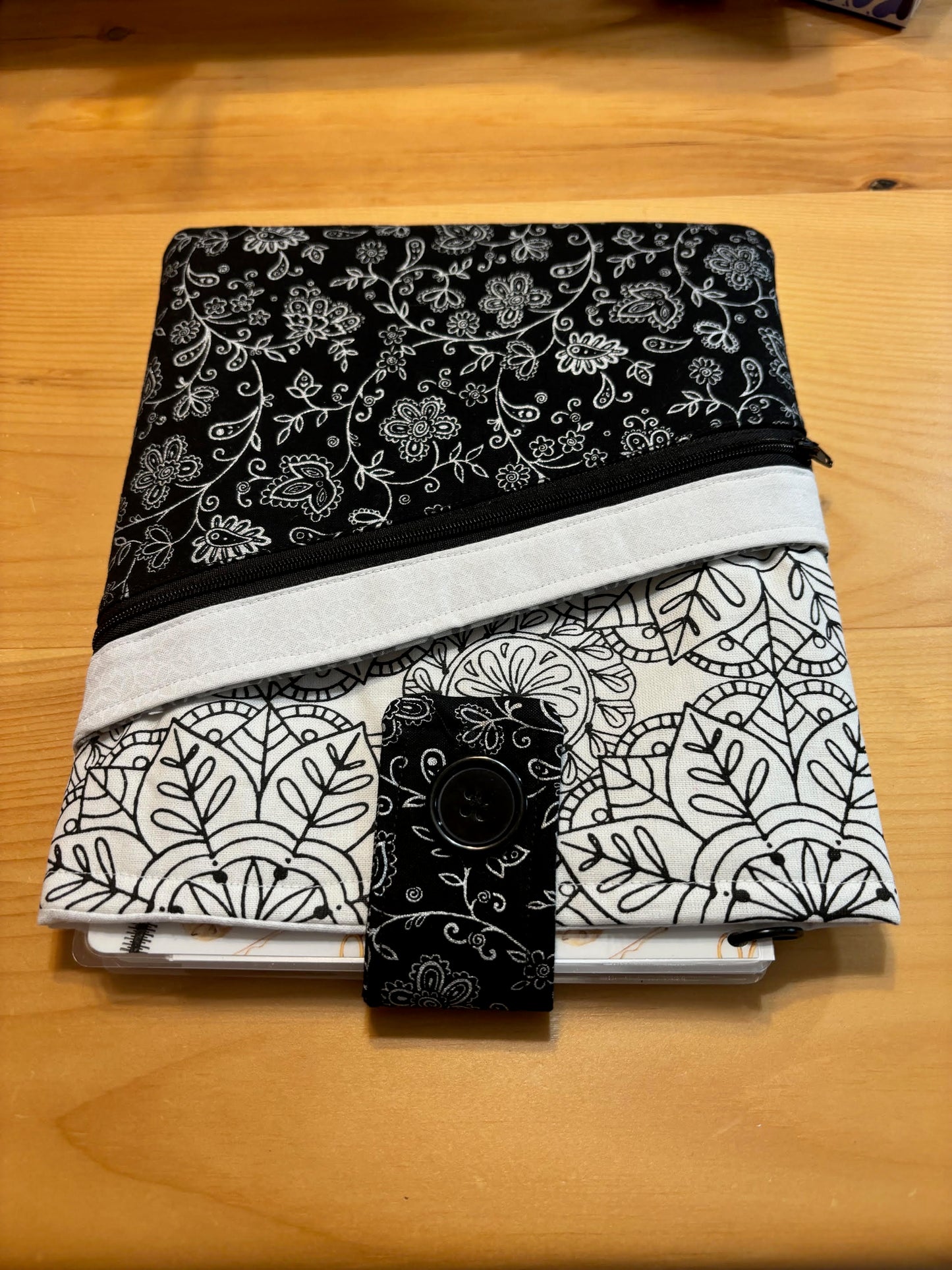Protective Book Sleeve - Small Size - Black and Silver Design