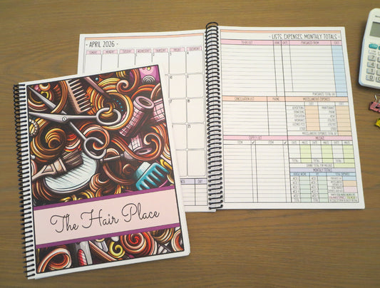 CARI DESIGN - 12 Month Dated Appointment Book With Business Organizer/Planner + UPGRADE OPTIONS