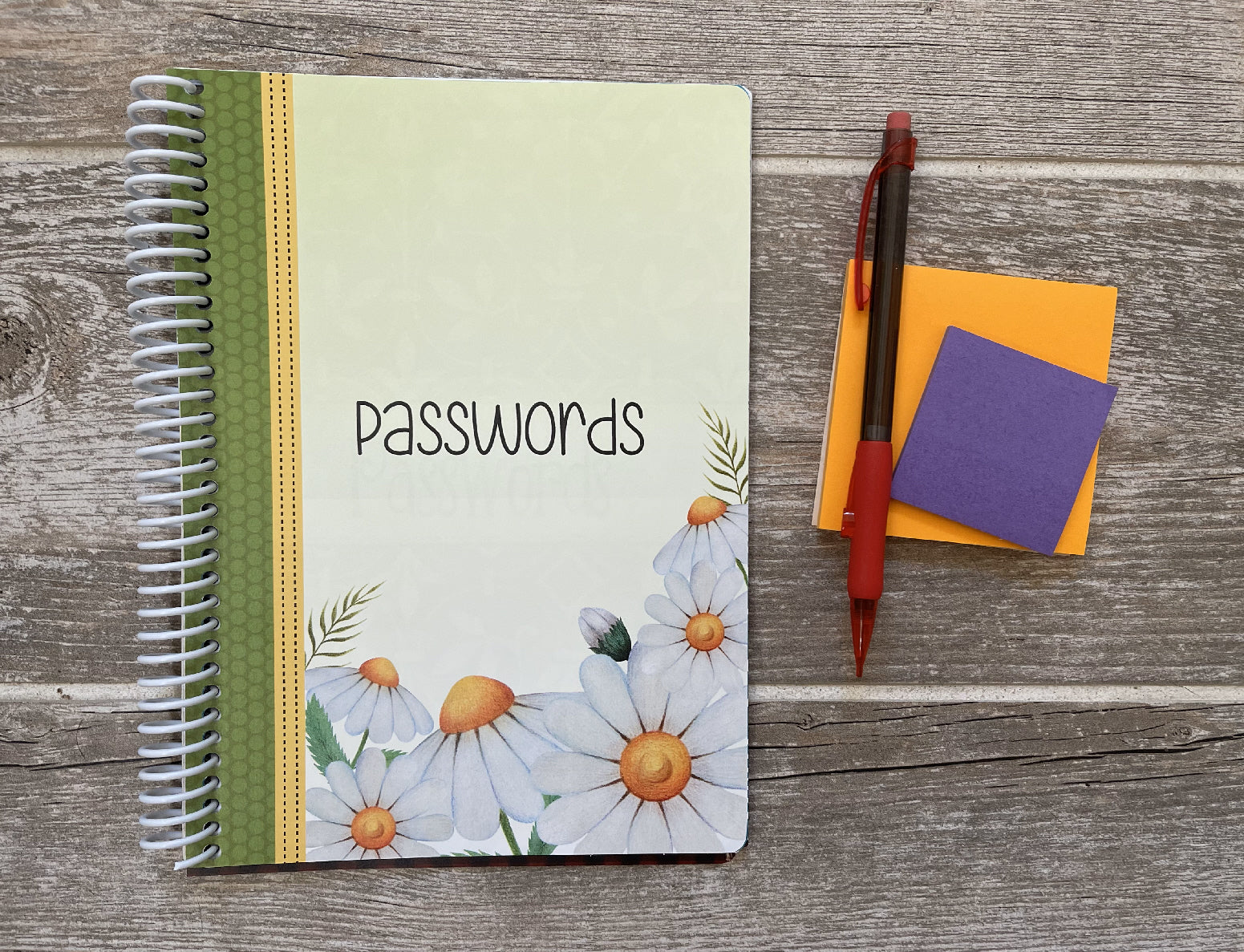 Password Organizer - Daisies Design – FryeCakes Designs