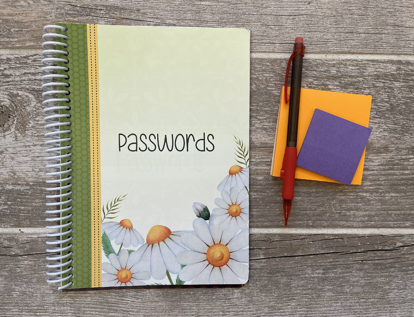 Password Organizer - Daisies Design