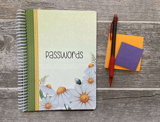 Password Organizer - Daisies Design