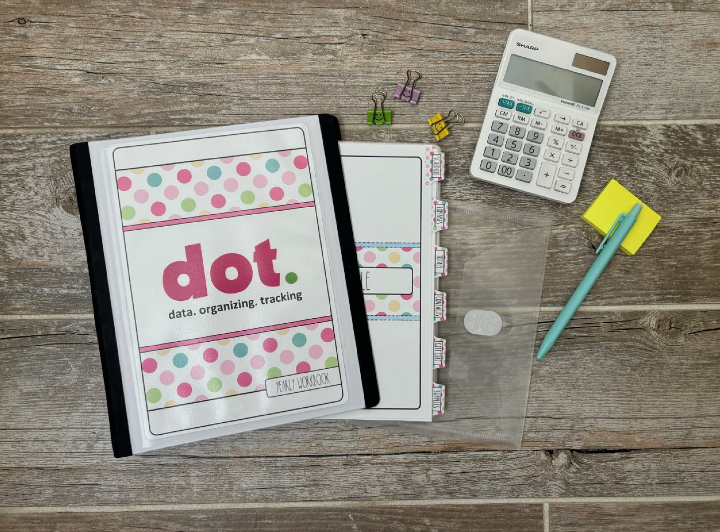 DELUXE Dot Business Organizer - 3 Ring Binder