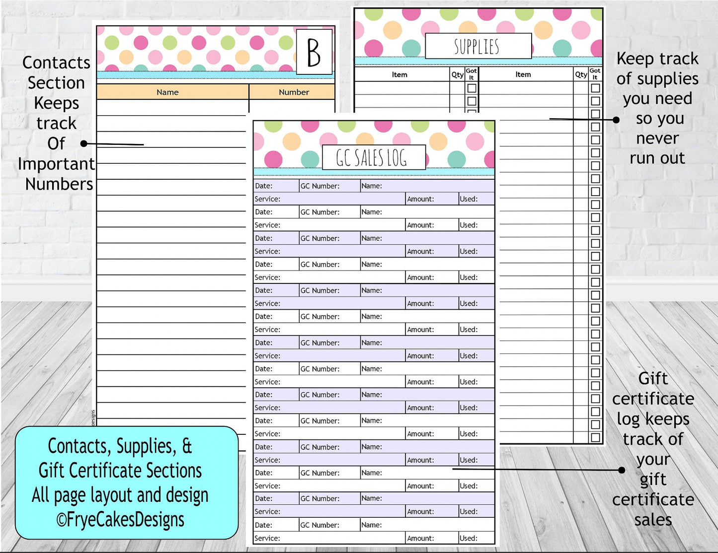 Premium Dot Business Organizer with 3 Ring Binder