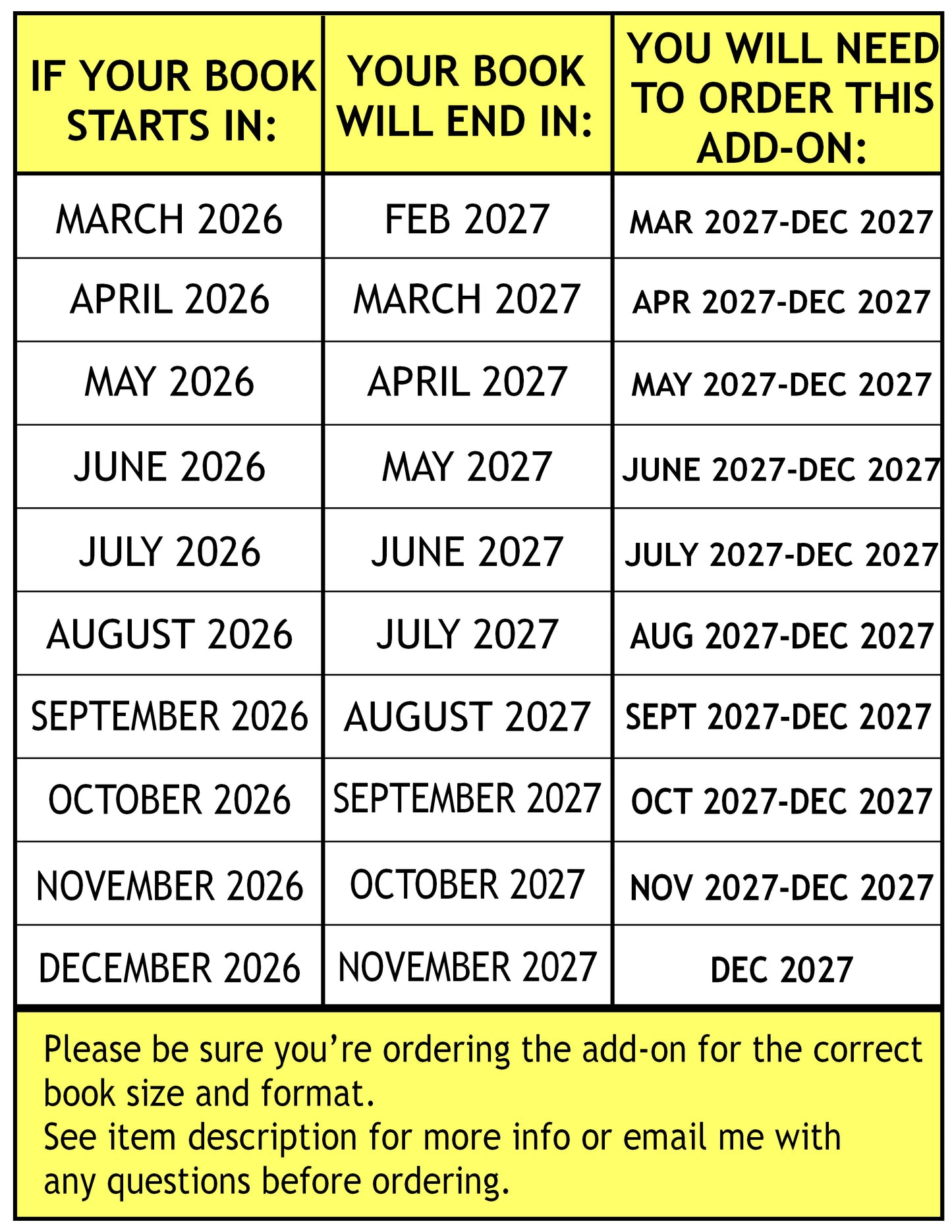 Add Extra Months to Any Appointment Book