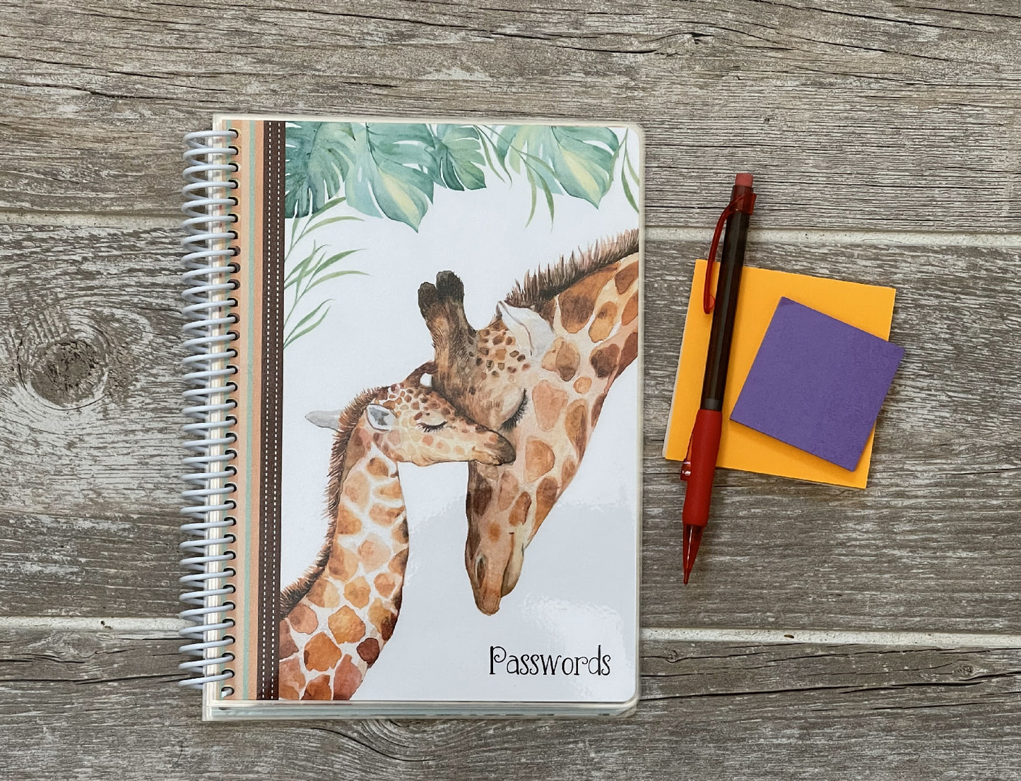 Password Organizer - Giraffe Design