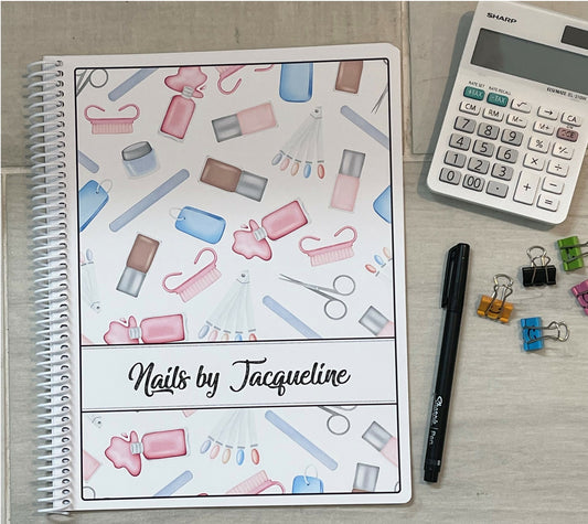 NAIL TOOLS DESIGN - Standard 12 Month Appointment Book - Start Any Month - 3 Sizes with Optional Income & Expenses Tracking