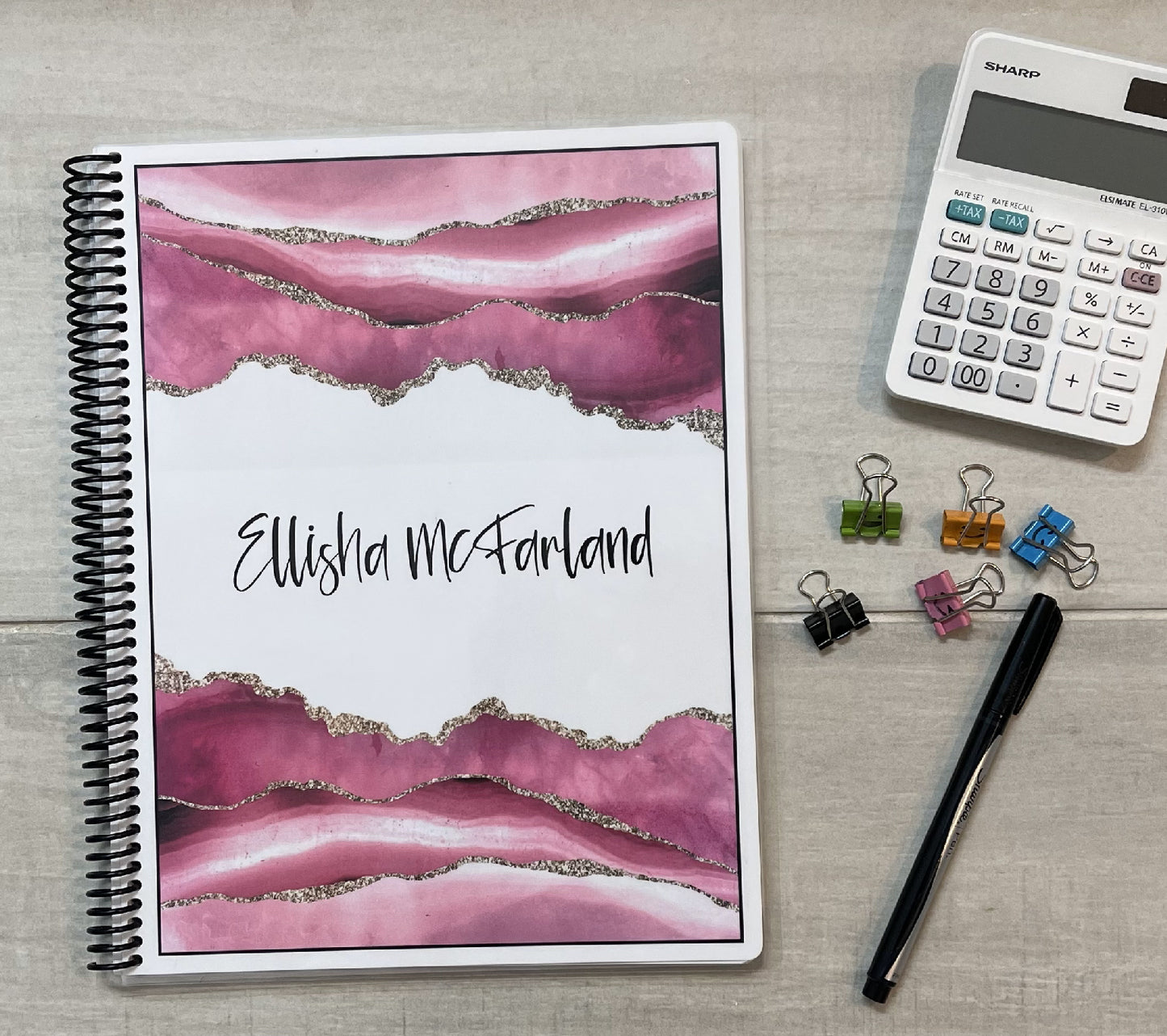 PINK MARBLE DESIGN- Standard 12 Month Appointment Book - Start Any Month - 3 Sizes with Optional Income & Expenses Tracking (Copy)