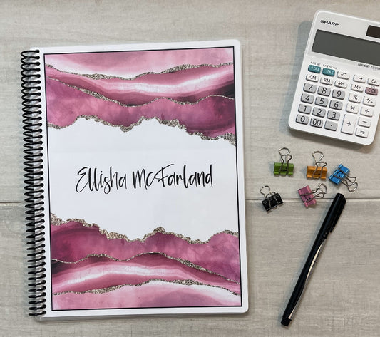 PINK MARBLE DESIGN- Standard 12 Month Appointment Book - Start Any Month - 3 Sizes with Optional Income & Expenses Tracking (Copy)