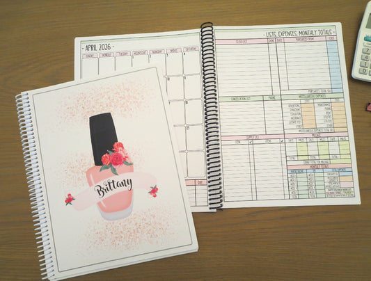 FLORAL POLISH DESIGN - 12 Month Dated Appointment Book With Business Organizer/Planner + UPGRADE OPTIONS
