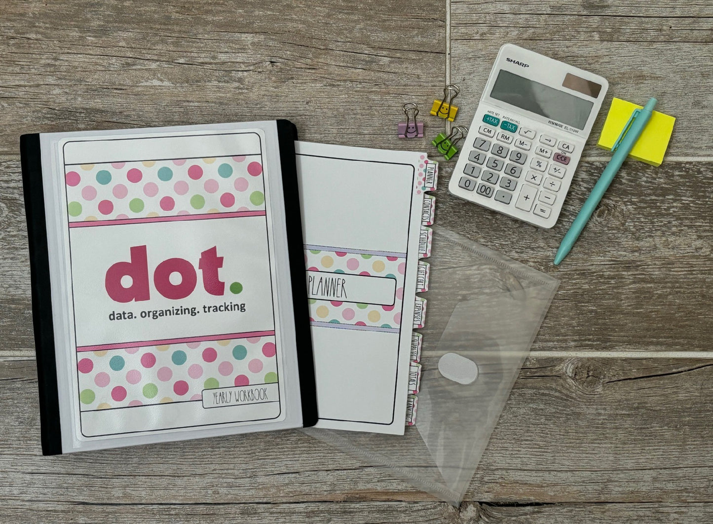 Premium Dot Business Organizer with 3 Ring Binder