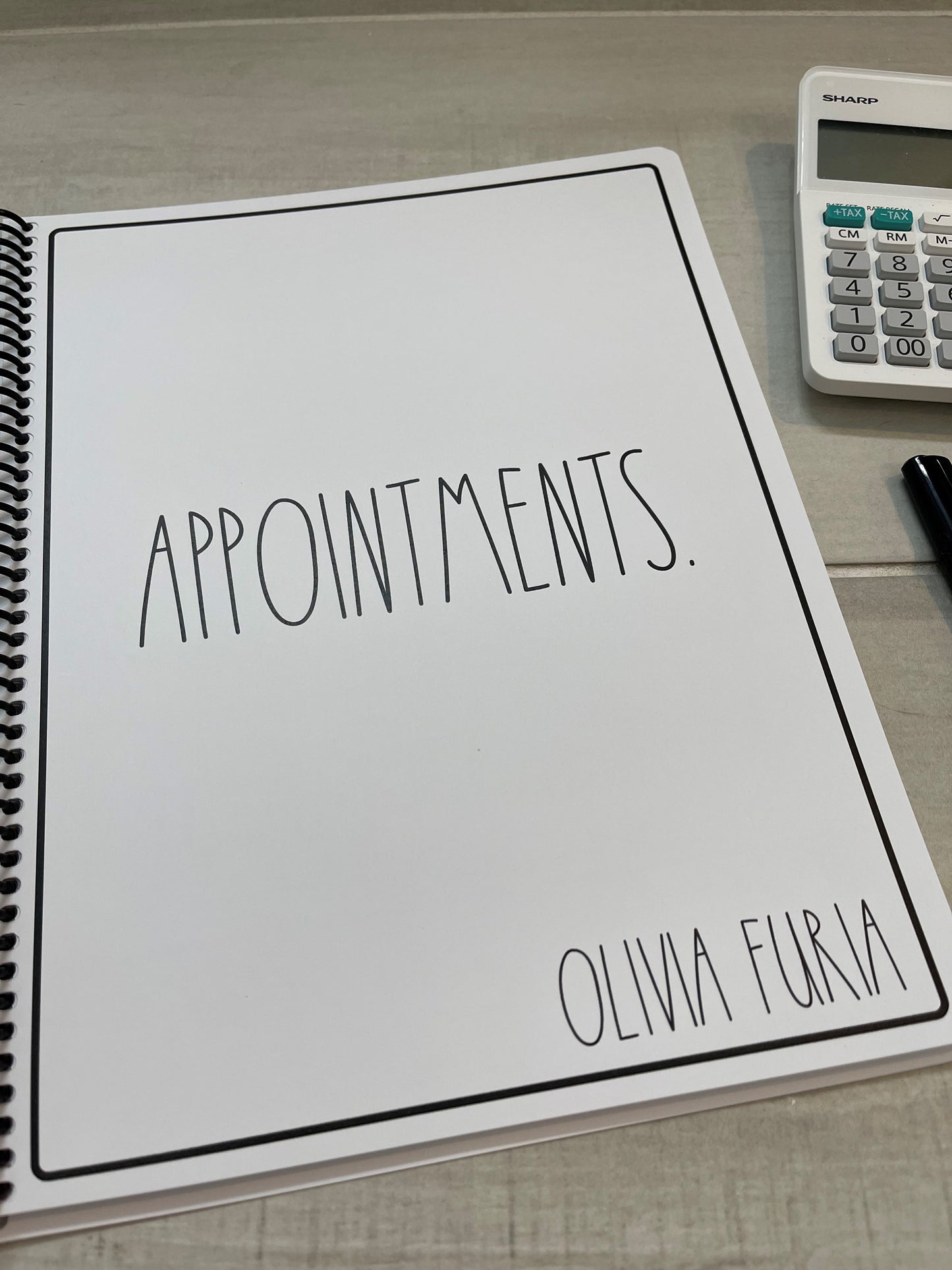 SIMPLY SIMPLE DESIGN - Standard 12 Month Appointment Book - Start Any Month - 3 Sizes with Optional Income & Expenses Tracking