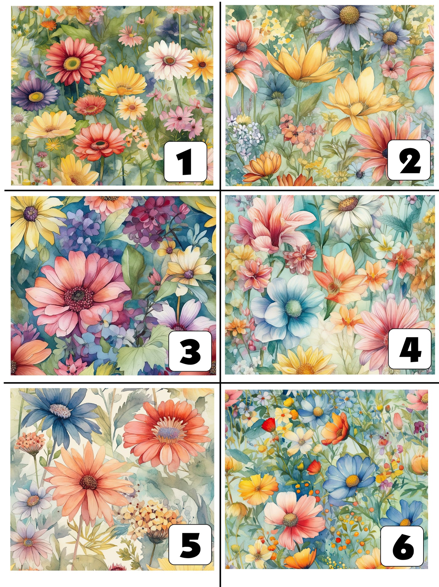 SUMMER FLOWERS DESIGN - 6 COVERS TO CHOOSE FROM - Standard 12 Month Appointment Book - Start Any Month - 3 Sizes with Optional Income & Expenses Tracking