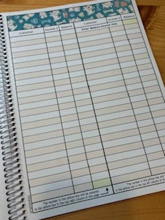 2025-2026 Pet Sitter Planner & Organizer with Pet and Owner Info Pages.  Large or Medium.  TEAL PUPS DESIGN