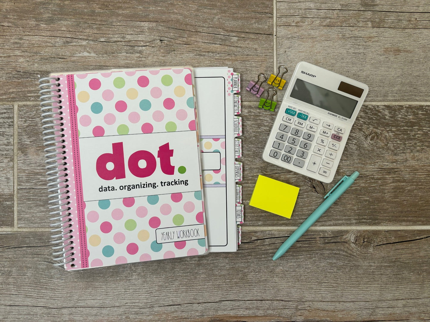 Small ERIN EDITION with POLISH INVENTORY Spiral Bound Yearly Business Tracker