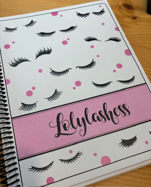 LOTS OF LASHES - PINK DESIGN - 12 Month Dated Appointment Book With Business Organizer/Planner + UPGRADE OPTIONS