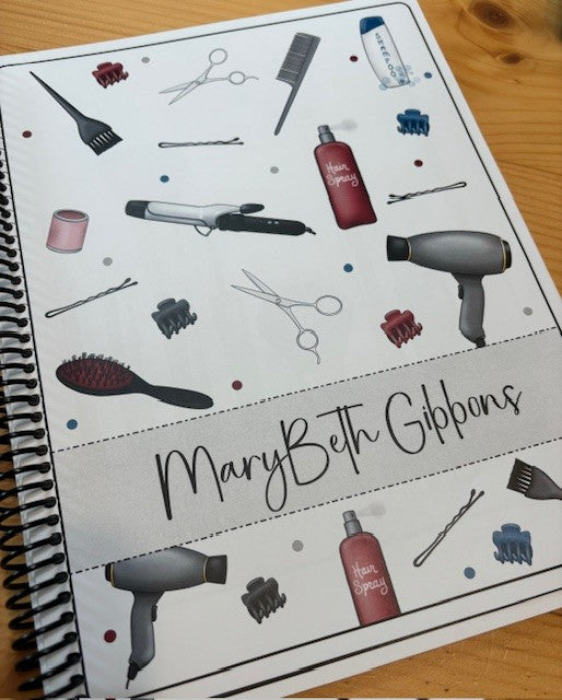 HAIR TOOLS DESIGN - 12 Month Dated Appointment Book With Business Organizer/Planner + UPGRADE OPTIONS