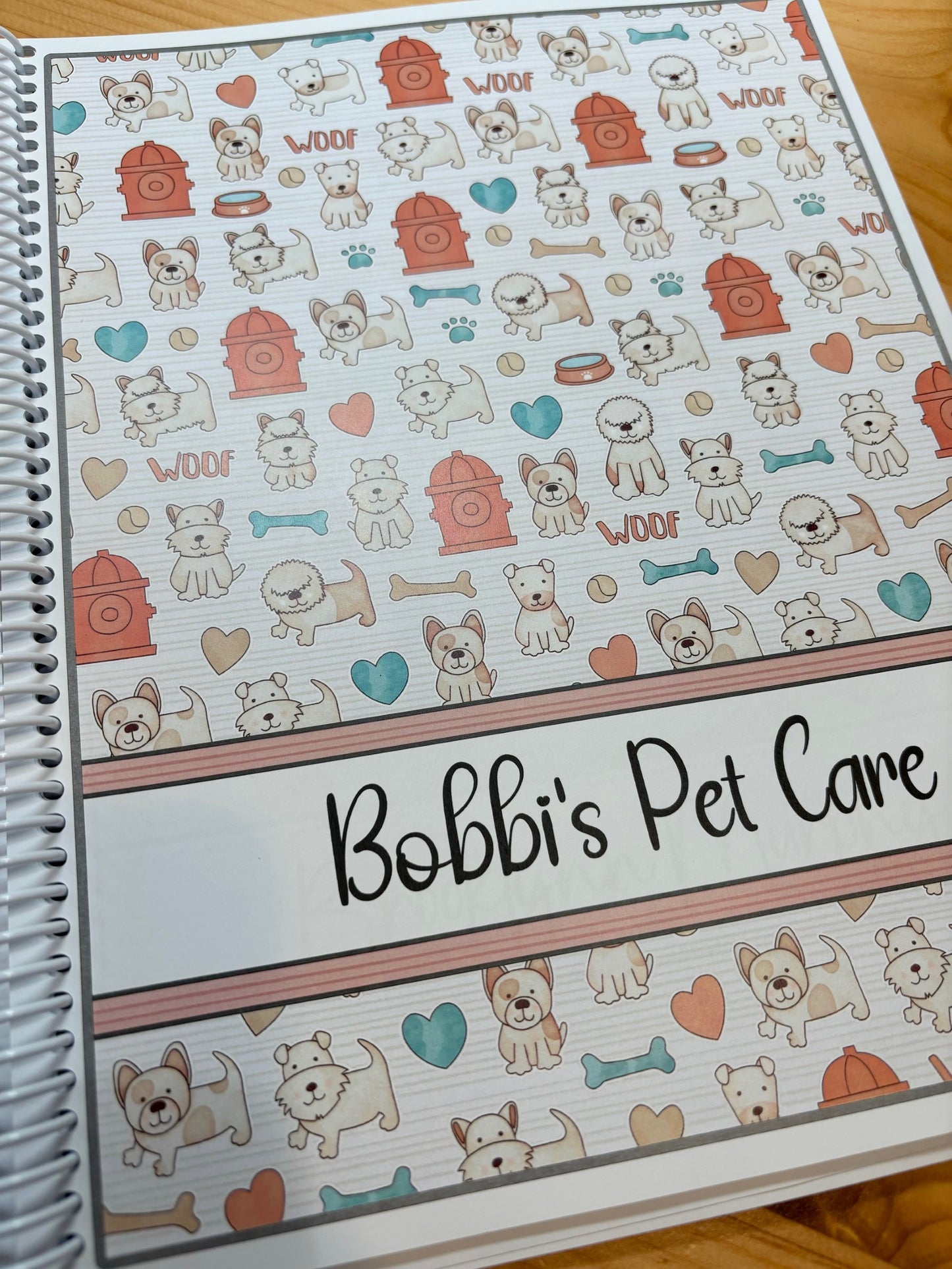 CUTE DOGS - ORANGE & TAN DESIGN - 12 Month Dated Appointment Book With Business Organizer/Planner + UPGRADE OPTIONS