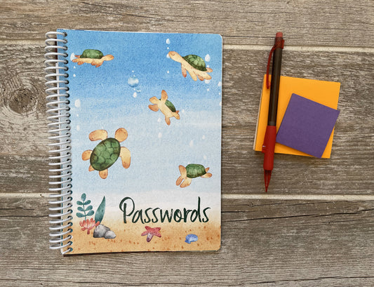 Password Organizer - Sea Turtles Design