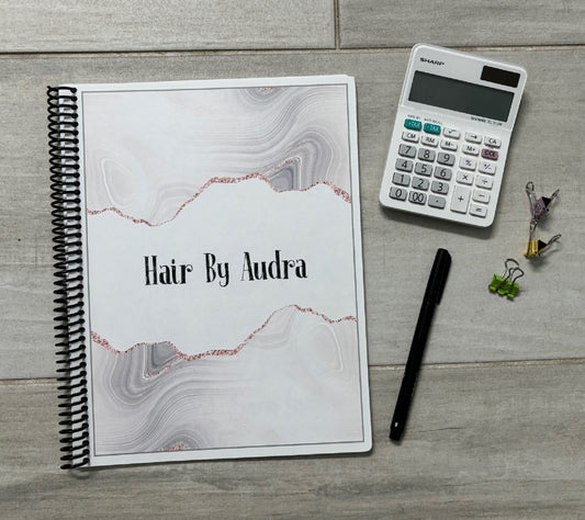 WHITE MARBLE DESIGN - Standard 12 Month Appointment Book - Start Any Month - 3 Sizes with Optional Income & Expenses Tracking