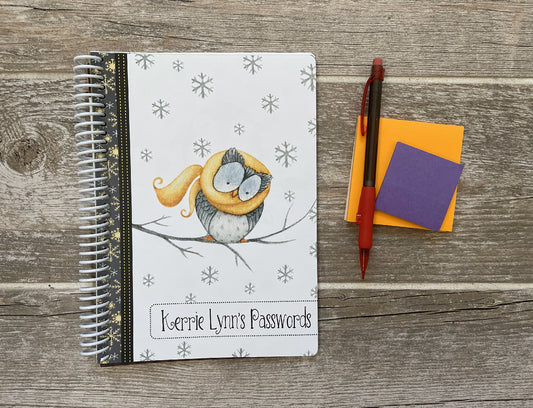 Password Organizer - Winter Owls Design